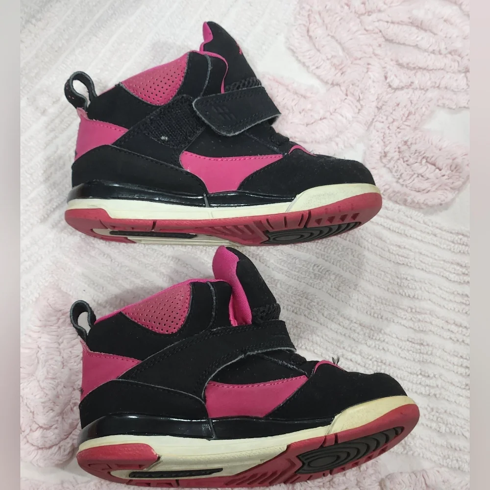 Jordan Flight 45 High GT sneakers; pink and black; size 7C